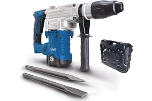 Scheppach Perforatore DH1600MAX | 1600W | Forza d'impatto - 10 Joule | 3800 colpi/min | Controllo delle vibrazioni | Mandrino SDS Max | Pratica confezione | Viene fornito con scalpello piatto e