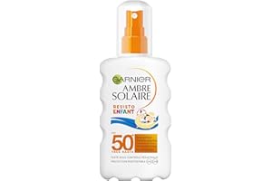 Garnier Ambre Solaire Spray Hydratant Resisto Enfant FPS 50+ - Pour Peaux Sensibles - 200 ml