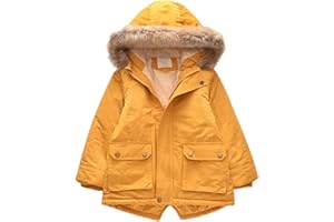 amropi Niño Invierno Chaqueta con Capucha Abrigos Forro Polar Parka Cálido Jacket por 3-11 años