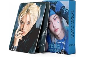 PYAJUU Stray Kids Photocards Kpop Stray Kids ATE Album Photocards 55PCS Stray Kids Lomo Cards ATE Photo Cards Stray Kids Merch Felix Photocards Hyunjin Photocards (FELIX)