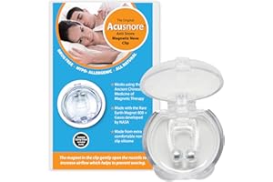 Acusnore Anti Snore Magnetic Nose Clip- Stop Snoring Device Comfortable Silicone with Travel Carry Case