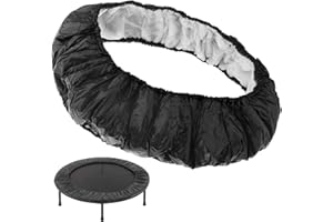 WEDHAPY Mini Trampoline Spring Cover for Kids Protective Trampoline Cover 36in 6 Hole Protective Trampoline Pad Replacement Round Oxford Cloth Tear Resistant Trampoline Cover Trampoline Accessories, Black