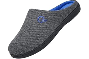 Mishansha Chaussons Femme Pantoufle Homme Mousse à Mémoire de Forme Hommes Chauds Confort Antidérapant Intérieur/extérieur