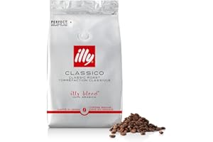 illy Classico Coffee Beans, Medium Roast, 100% Arabica, Ideal for Moka Pots, Filter, Espresso & Lungo, 500g Refill Pouch