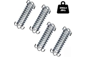 AMIGOGO Molle di Tensione, Accessori di Fissaggio antiruggine, Molla di trazione per Un Montaggio Sicuro, in Acciaio Inox, Antivento, Tenda da Campeggio, tendicorda, 4 Pezzi, Argento