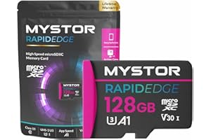 Mystor Micro SD Memory Card for Tapo Camera C82, C120, C210, C220, C110, C225, C211, TC40, TC41, TC65, TC82, C510 Micro SD Card for Tapo Camera Security Cam SD cards MicroSD (128GB MicroSD RapidEdge)