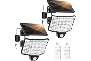 ‎BENMA BENMA 2 Stück Solarlampen für Außen mit Bewegungsmelder mit 3 Modi, 161LEDs Solarleuchten Garten 180° Beleuchtung, Superhelle Solar bewegungsmelder aussen, IP65 LED Solar Strahler mit bewegungsmelder