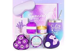 MUJUZE Gifts for Women – Wellness Set Birthday Gift for Women, "Schön Dass es Dich Gibt!", Best Friend & Sister Gift, Gifts for Women, Gift Set for Women in Purple (Purple)