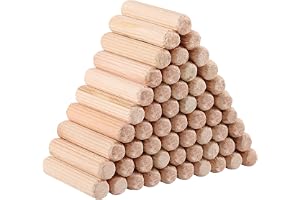 Faankiton 500 stycken räfflade träpluggar, trädubbar 8 x 40 mm, bok/eukalyptus-pluggar för möbler, montering, reparation och snickeri