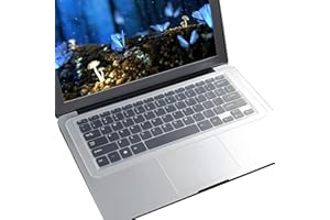 DEVANTIA Laptop Tastaturschutz Tastaturschutzfolie Tastaturabdeckung - 365 x135mm Silikon Tastatur Staubschutz kompatibel mit 15-17 Zoll Laptop, Universal & Wasserdichter (1 Stück, Transparente)