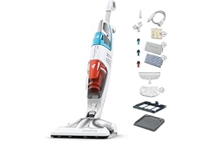Rowenta, Nettoyeur vapeur, 2 en 1, Aspire et lave en même temps, Nettoyeur à main amovible, Performant, Assainir, Technologie Cyclonique, Chauffe rapide, Clean & Steam Multi RY8544WH