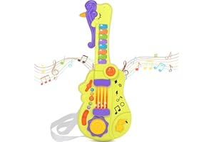 Shayson Kids Guitar Toy 3 in 1 Musical Instruments for Kids Piano Toddler Toy Guitar with Strap Electronic Toddlers Music Toys for 3 4 5 6 Year Old Boys Girls Gifts(Green)