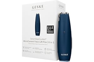 ‎GESKE GESKE | SmartAppGuided™ MicroCurrent Face-Lift Pen | 6 in 1 | Skincare Tool mit Mikrostrom | Anti Aging Device | Gesichtsstraffung | Junge Haut ohne Falten | Gerät für das Gesicht