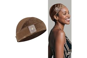 Dreamlover Wig Grip Cap Känslig Hårbotten, Brun | Fixerar Peruker och Hijabs, Skyddar Hårbotten, Mjuk Sammet, Justerbar, för