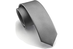 JEMYGINS 2.4" Solid Color Skinny Tie Slim Necktie for Men (6cm)