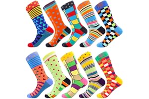 BISOUSOX Chaussettes Homme Fantaisie Chaussettes de Mode Classique, Multicolore Socks Chaussettes à Motifs Drôles Confortable et Respirant Cadeau pour Amis/Festival 39-46 Multicolore