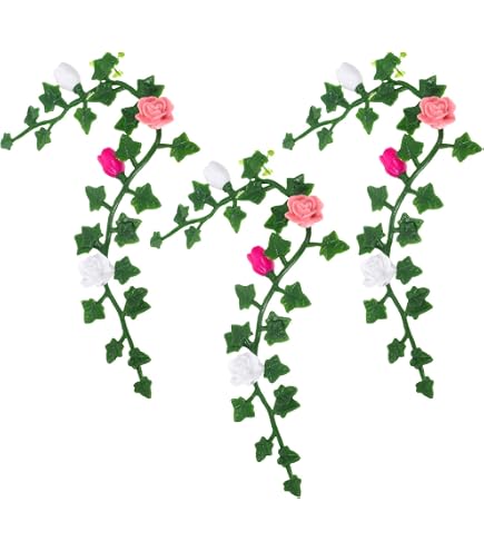 Melody Jane Miniature Climbing Yellow Roses Garland - 1:12 Scale Dollhouse Garden Accessory - View #7