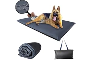 Aveanit wasserdichte Hundematte für Outdoor 110 x 68cm, Hundedecke Waschbares, Waschbares Hundebett, Hundekissen für Reise Camping Outdoor Graphit