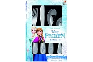 p:os Frozen, 4 unidades, Set de cubiertos de acero inoxidable en caja de regalo