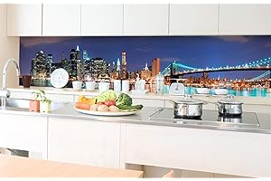 DIMEX Küchenrückwand Folie selbstklebend Manhattan | Klebefolie - Dekofolie - Spritzschutz für Küche | Made in EU - 350 cm x 60 cm