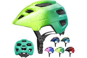 Casco Bici Bambino, RaMokey Casco da Bicicletta Per Ragazzo e Ragazze 4-13 Anni, Casco Bici Bambina con Visiera Leggero Traspirante per Skate Scooter e Altri Sport Estermi (48-56CM)