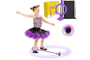 Kqpoinw Cheville Skip Ball, Flash Saut Anneau Ball Dancing Ball Lumière Skip Ball Lumière Skip Ball Balle Sauteuse Skip Ball pour Adulte et Enfant (Violet)