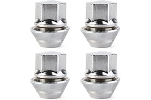 AKORD Alloy Wheel Nuts with Floating Captive Washers, M12 x 1.5 mm Lugs, Set of 4