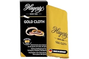 ‎HAGERTY Hagerty Gold Cloth Goldputztuch 36 x 30 cm I Imprägniertes Gold Reinigung Schmucktuch aus Baumwolle für erneuerten Glanz I Effizientes Schmuck Poliertuch für Gelbgold Rotgold Rosegold Weißgold