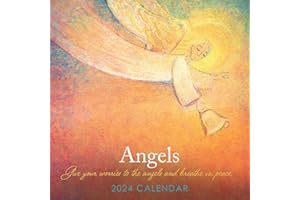 ROCHLI 2024 Angels 12" x 12" Square Hanging Wall Calendar - No Plastic - Planner, Religion, Celestial, Spiritual, Heavenly, Organiser, Home, Family, Schedule, Agenda, Gift