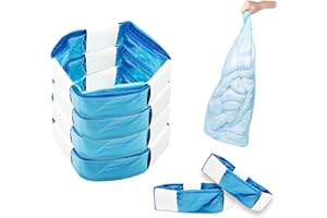 EASYLAVIE 4 pack Sac pour Poubelles à couches Anti Odeur - Glisser jusqu’à 800 Couches -Recharge de poubelle a couche - Parfumés et Solide