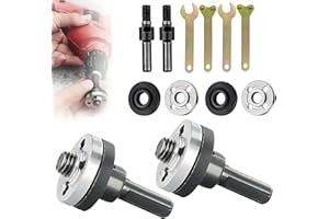 NATWO Electric Drill Angle Grinder Connecting Rod Set, 2025 New Angle Grinder Tool Drill Arbor Mandrel Adaptor with Replacement Grinders Flange Nuts and Spanner Wrench Conversion Tool (10Pcs)