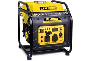 Aceup Energy Open Frame Inverter Generator, 3500 Watt portable Petrol Generator with USB and 230 V Sockets, EURO-V, CE