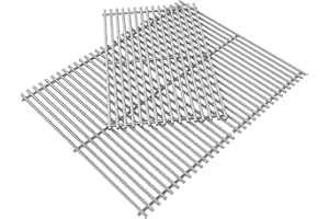 SafBbcue 66089/66097 18.75" Stainless Steel Cooking Grates Replacement Parts for Weber Genesis II E-410 S-410 E-435 S-435 Genesis II LX E-410 LX E-440 Genesis II LX 440 SE-410 Grill Grid & Grate