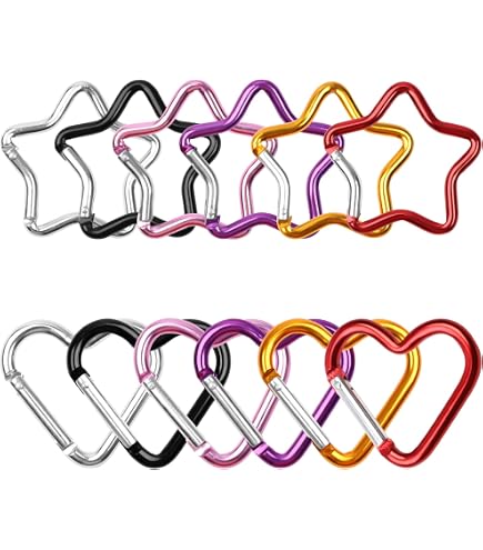Mousqueton Porte-clés Cœur Munkees – Aluminium Anodisé, Rouge, Multifonction