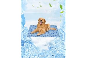 Vamcheer Kühlmatte Hunde Katzen Haustiere - Kühldecke Hundebett Für Grosse Hunde kleine Dog,Abkühlung Sommerr,Ungiftiges Gel Kühldecke,Auto,Hundehütte Outdoor 60x90/Hellblau 2024