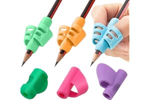Stylo Lot de 6 Grippies Aide écriture, Guide Doigt Ecriture - Pencil Grips for Kids Ergonomique Pour Enfant Adulte Besoins