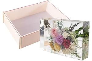 Yayatty Serre-livres Moule pour Resine Epoxy Grand Rectangle Moules en Résine Moulle Silicone Resine Epoxy pour La Préservation Des Fleurs, Décorations pour La Maison, Serre-livres