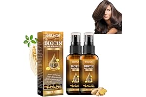 THESOSY Spray de croissance des cheveux à la biotine, sérum de croissance des cheveux à la biotine, sérum à base de plantes épaississant à la biotine, Croissance rapide et soin des cheveux (2PC)