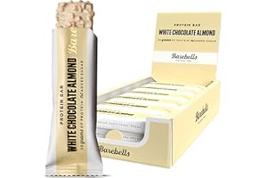 ‎BAREBELLS Barebells Protein Riegel – 16g High Protein Bar, Zuckerarm, Eiweißriegel, Ohne Palmöl – White Chocolate Almond, 12 x 55gr