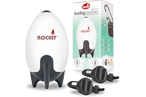 ROCKIT Kinderwagenschaukler SET -Das Original- Einschlafhilfe Baby wiederaufladbar (USB), stufenlos einstellbar & ultraleise mit 60-Min Timer - inkl. 2 Halterungen, schaukelt Kinderwagen & Buggy
