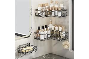 Elecbee 3 ripiani doccia senza foratura, senza foratura, per doccia, senza foratura, per doccia