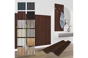 HEXIM Akustikpaneele 138,5x60cm - flexible Lamellenwand Holz MDF Wandpaneele Lamellenverkleidung Wandverkleidung Innendekoration schalldämmend (1 Paneel / 0,83 m² Catania Oak - APH13)