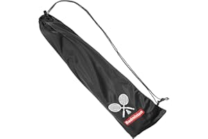 PATIKIL Badmintonschläger-Hülle, weiche Badmintonschläger-Tasche mit Samtfutter und Zugband, strapazierfähig und leicht für Badmintonspieler, schwarz;