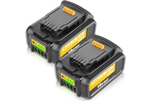 Moticett 2 Pièces18V 5000mAh Batterie pour Dewalt 18V de Remplacement pour Dewalt Batterie 18V DCB184 DCB184B-XJ DCB183 DCB183-XJ DCB182 DCB182-XJ DCB181 DCB181-XJ Batterie pour Outil Electrique