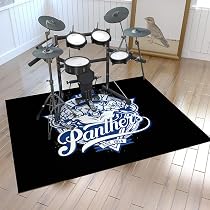 Tapis Batterie Insonorisé Antidérapant - 140x100 Cm - Pour Batterie Acoustique Et Électronique - 6