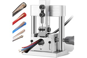 Mxmoonant Macchina spelafili piccola per Φ0.04"-0.59" 1-15mm Macchina per il riciclaggio del filo di rame con una manovella, trapano elettrico collegabile, uso domestico, piccole imprese