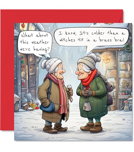 Lustige Weihnachtskarte „Clear Off!“ – Humorvolle Cartoon-Karte Von The Great British Card Company