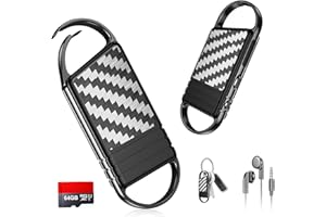 YEGOLITO 64GB Digitales Diktiergerät - 4800Hr Audio Aufnahmegerät, AI Rauschunterdrückung Audio-Aufnahme mit Wiedergabe, Aufhängbar Sprachaktivierte Voice Recorder, Voice Recorder für Interviews, Vorträge