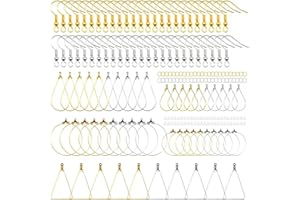 RCIDOS 200 Pezzi Kit Orecchini Fai Da Te Orecchini Fai Da Te Per La Realizzazione Di Gioielli Orecchini Fai Da Te Ganci Per Orecchini Fai Da Te Set Perline Per Gioielli Fai Da Te