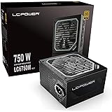 LC-POWER LC6750M Alimentatore 750 Watt, ATX Completamente Modulare, 80 Plus Gold Serie Modulare 750 W PSU, Nero